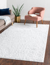 Cozy Comfort Shag Collection Area Rug - Hearthside (Snow White) Rectangle Snow White  lifestyle 3
