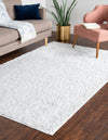 Cozy Comfort Shag Collection Area Rug - Hearthside (Snow White) Rectangle Snow White  lifestyle 4