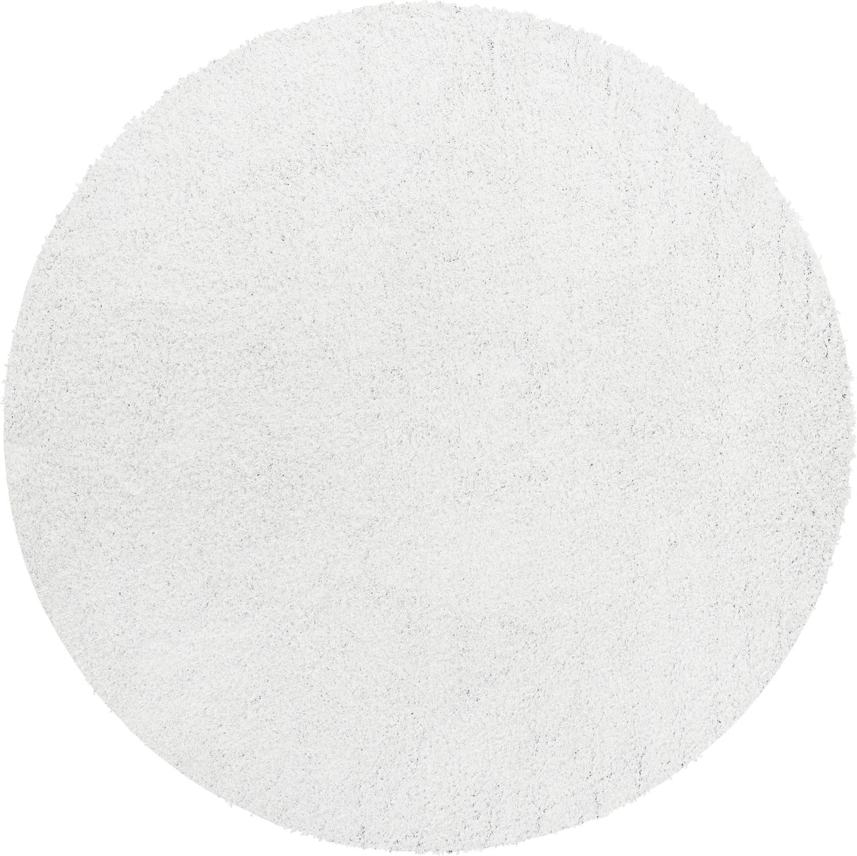 Cozy Comfort Shag Collection Area Rug - Hearthside (Snow White) Round Snow White  lifestyle 4