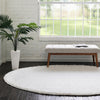 Cozy Comfort Shag Collection Area Rug - Hearthside (Snow White) Oval Snow White  lifestyle 10