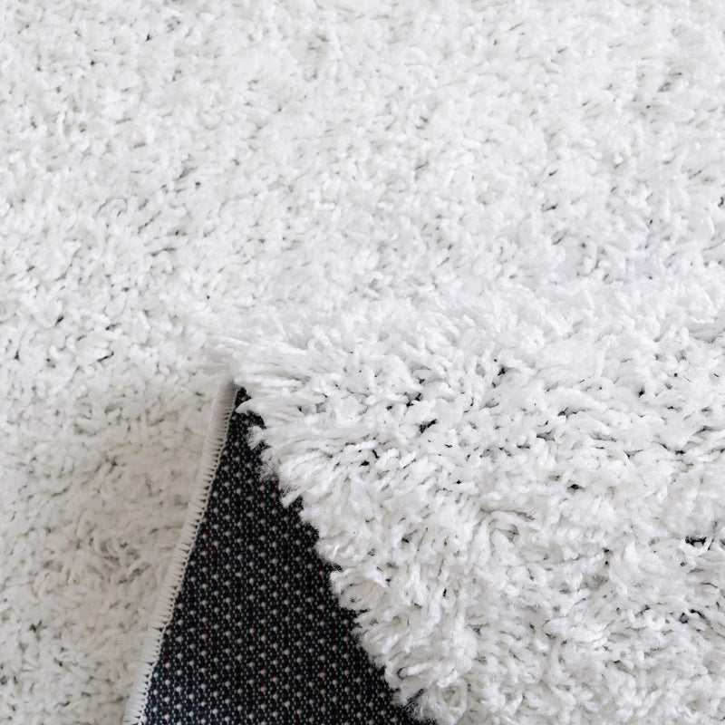 Cozy Comfort Shag Collection Area Rug - Hearthside (Snow White) Oval Snow White  lifestyle 43