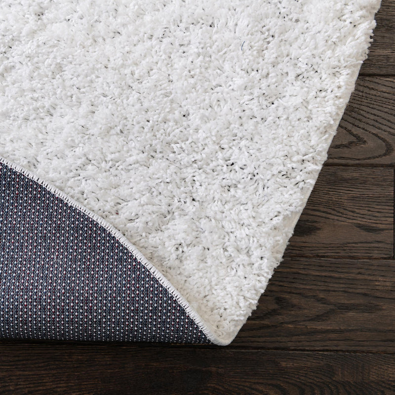Cozy Comfort Shag Collection Area Rug - Hearthside (Snow White) Oval Snow White  lifestyle 47