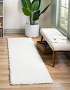Cozy Comfort Shag Collection Area Rug - Hearthside (Snow White) Runner Snow White  lifestyle 11
