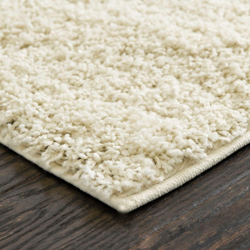 Cozy Comfort Shag Collection Area Rug - Hearthside (Ivory) Square Ivory  lifestyle 41