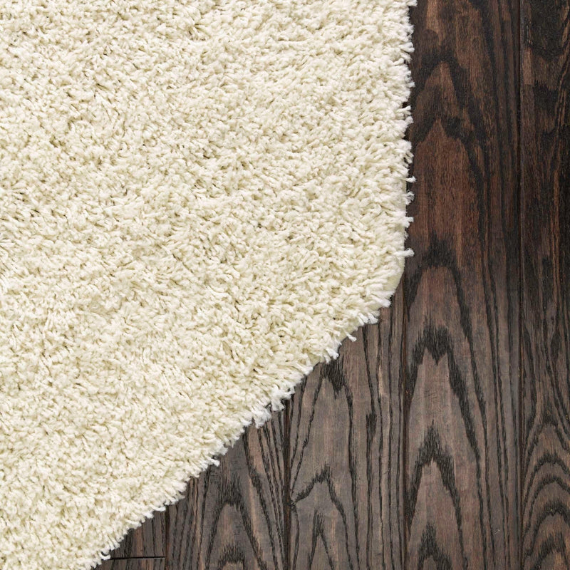 Cozy Comfort Shag Collection Area Rug - Hearthside (Ivory) Octagon Ivory  lifestyle 38
