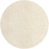Cozy Comfort Shag Collection Area Rug - Hearthside (Ivory) Round Ivory  lifestyle 5