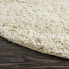 Cozy Comfort Shag Collection Area Rug - Hearthside (Ivory) Round Ivory  lifestyle 40