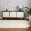 Cozy Comfort Shag Collection Area Rug - Hearthside (Ivory) Oval Ivory  lifestyle 9
