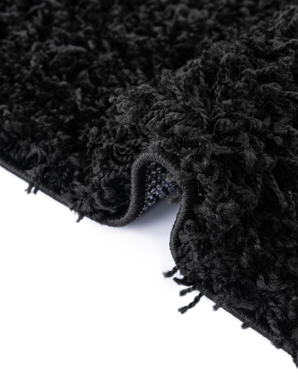 Cozy Comfort Shag Collection Area Rug - Hearthside (Black) Rectangle Black  lifestyle 4