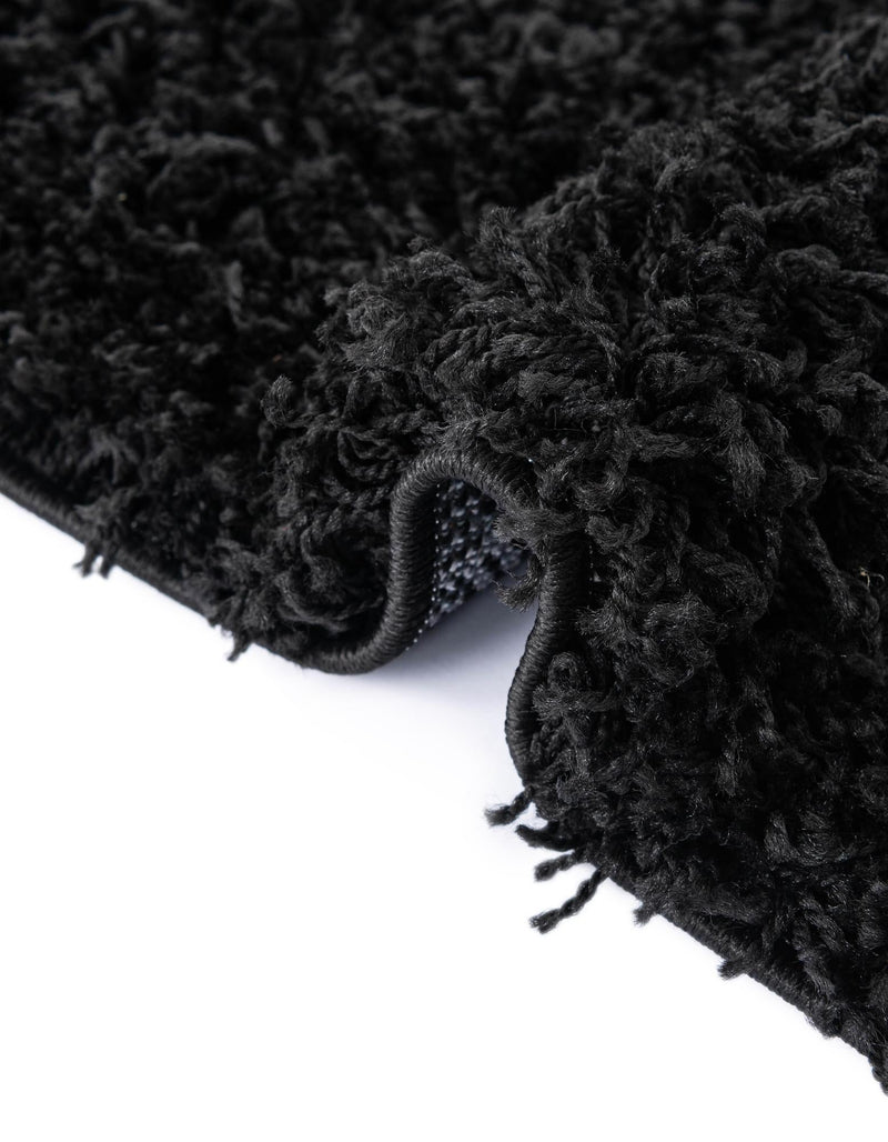 Cozy Comfort Shag Collection Area Rug - Hearthside (Black) Rectangle Black  lifestyle 4