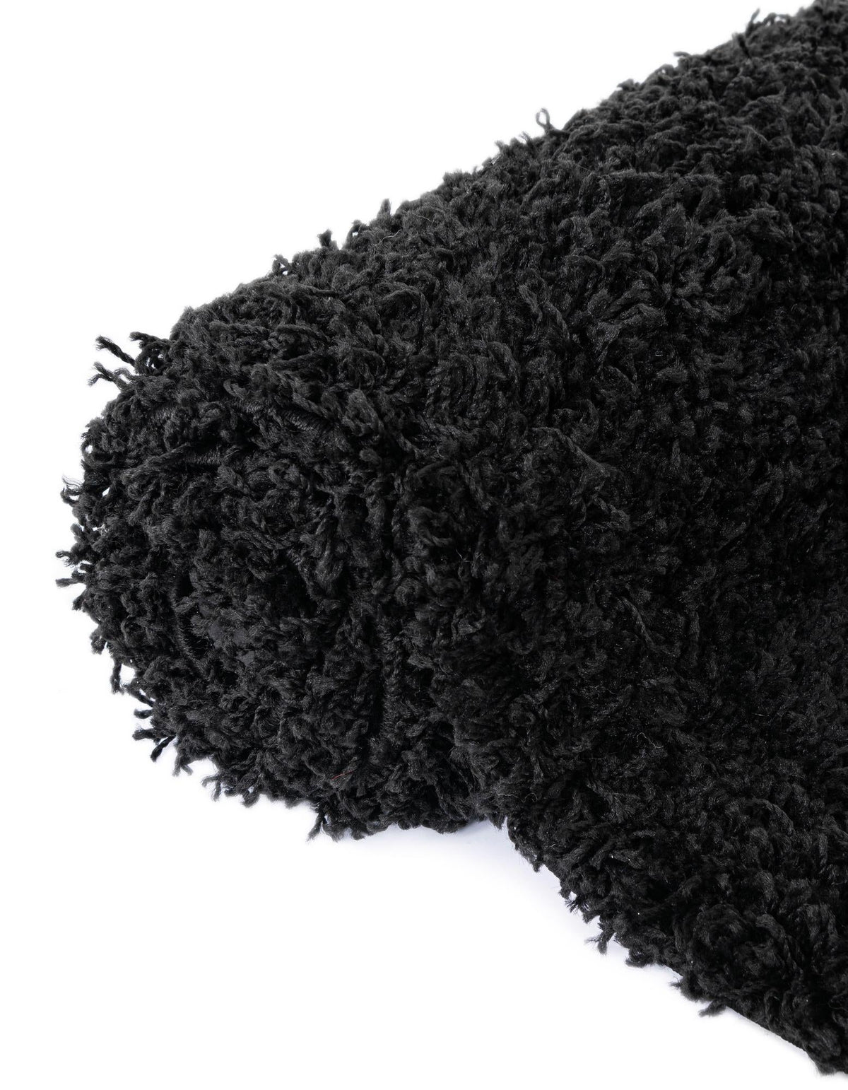Cozy Comfort Shag Collection Area Rug - Hearthside (Black) Rectangle Black  lifestyle 6