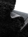 Cozy Comfort Shag Collection Area Rug - Hearthside (Black) Rectangle Black  lifestyle 7