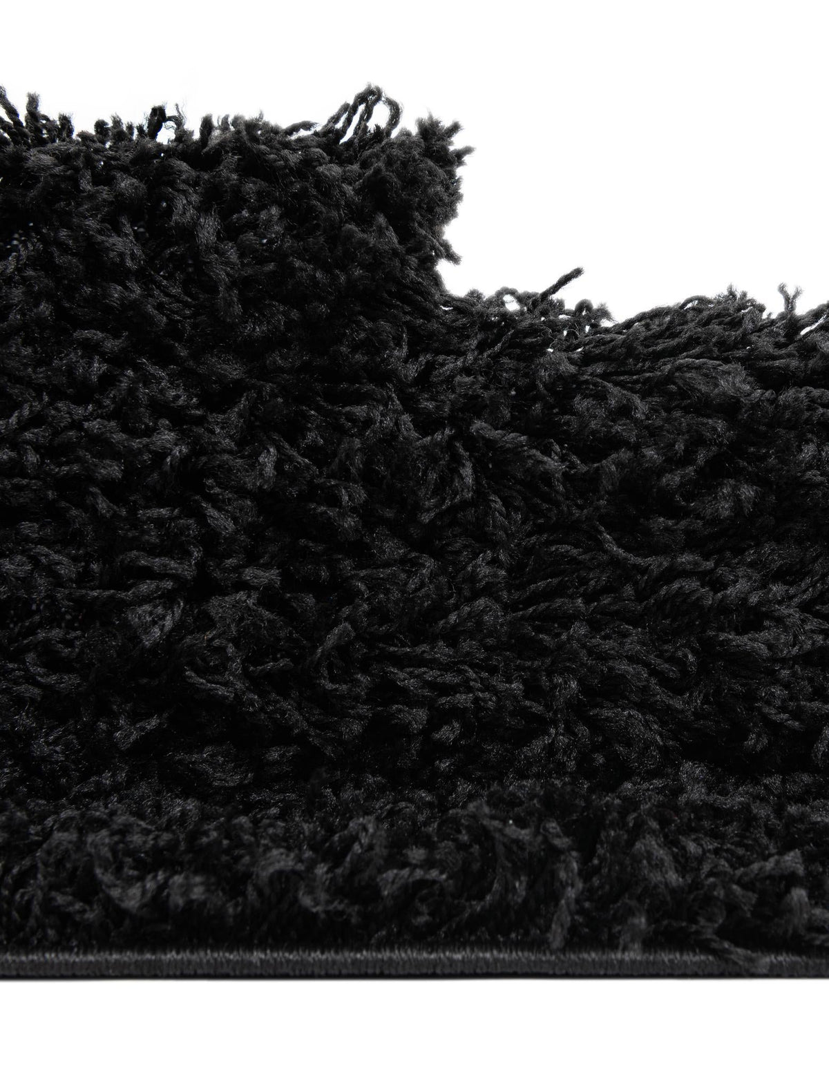 Cozy Comfort Shag Collection Area Rug - Hearthside (Black) Rectangle Black  lifestyle 8