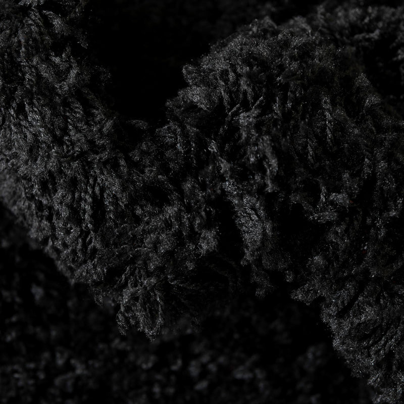 Cozy Comfort Shag Collection Area Rug - Hearthside (Black) Square Black  lifestyle 26
