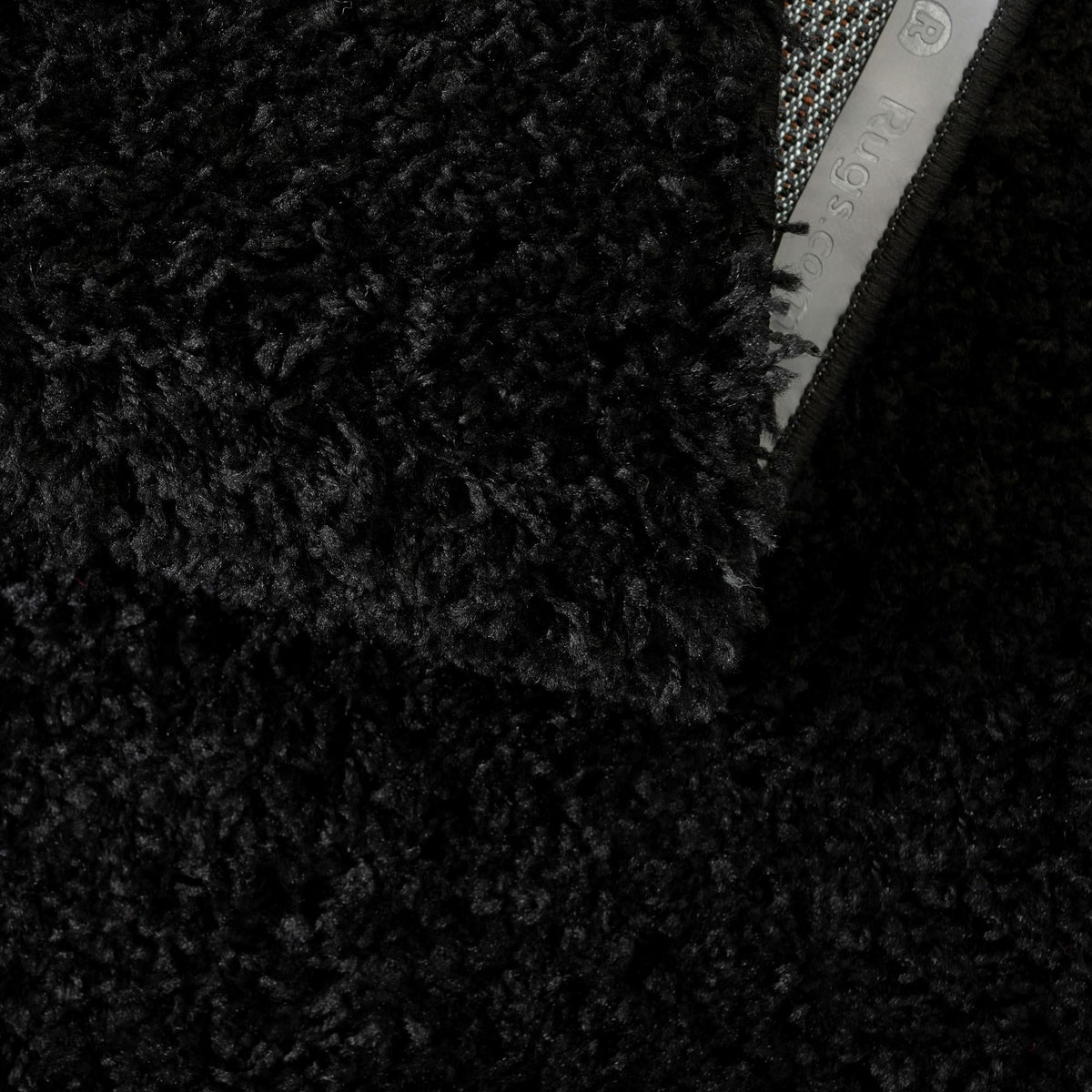 Cozy Comfort Shag Collection Area Rug - Hearthside (Black) Square Black  lifestyle 31