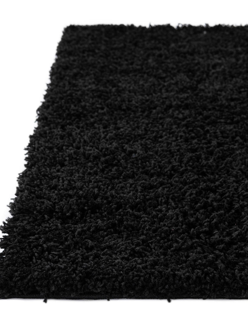 Cozy Comfort Shag Collection Area Rug - Hearthside (Black) Square Black  lifestyle 47