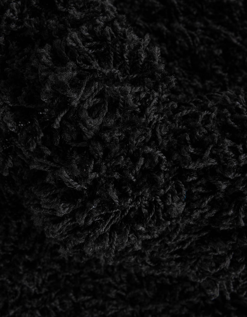 Cozy Comfort Shag Collection Area Rug - Hearthside (Black) Square Black  lifestyle 50