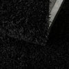 Cozy Comfort Shag Collection Area Rug - Hearthside (Black) Octagon Black  lifestyle 49