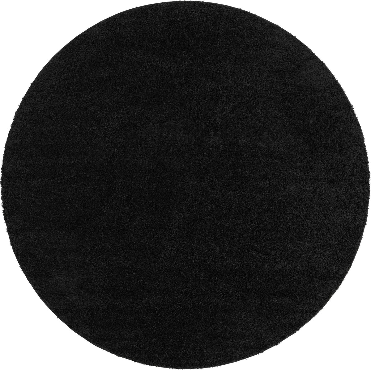Cozy Comfort Shag Collection Area Rug - Hearthside (Black) Round Black  lifestyle 4