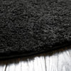 Cozy Comfort Shag Collection Area Rug - Hearthside (Black) Round Black  lifestyle 43