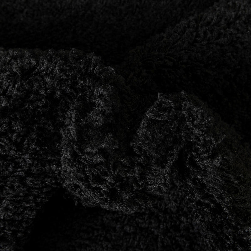 Cozy Comfort Shag Collection Area Rug - Hearthside (Black) Round Black  lifestyle 51