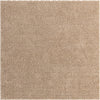 Cozy Comfort Shag Collection Area Rug - Hearthside (Taupe) Square Taupe  lifestyle 3