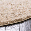 Cozy Comfort Shag Collection Area Rug - Hearthside (Taupe) Round Taupe  lifestyle 39
