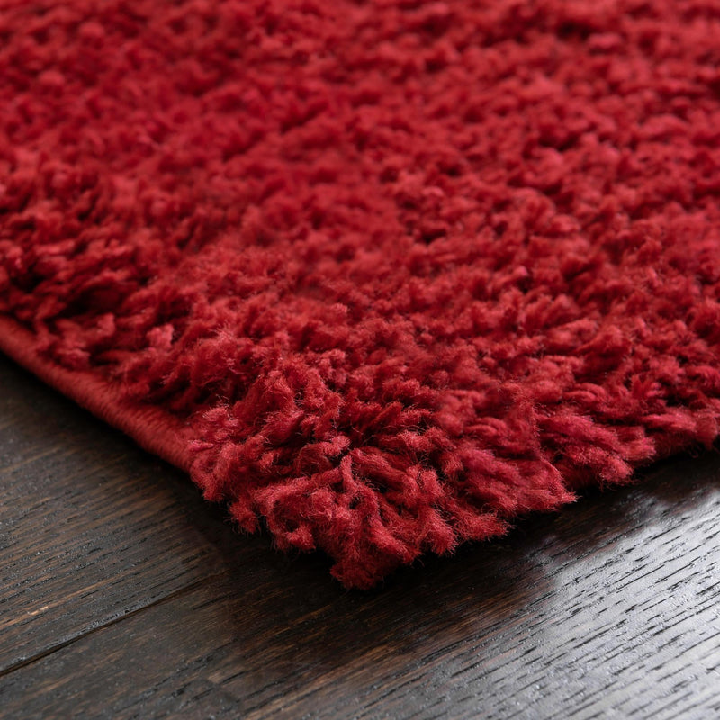 Cozy Comfort Shag Collection Area Rug - Hearthside (Cherry Red) Rectangle Cherry Red  lifestyle 5