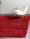Cozy Comfort Shag Collection Area Rug - Hearthside (Cherry Red) Square Cherry Red  lifestyle 7