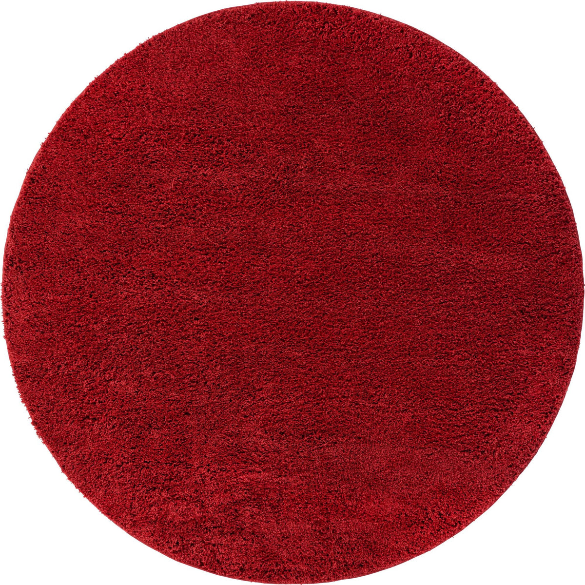 Cozy Comfort Shag Collection Area Rug - Hearthside (Cherry Red) Round Cherry Red  lifestyle 4