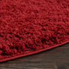 Cozy Comfort Shag Collection Area Rug - Hearthside (Cherry Red) Round Cherry Red  lifestyle 37