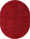 Cozy Comfort Shag Collection Area Rug - Hearthside (Cherry Red) Oval Cherry Red  lifestyle 5