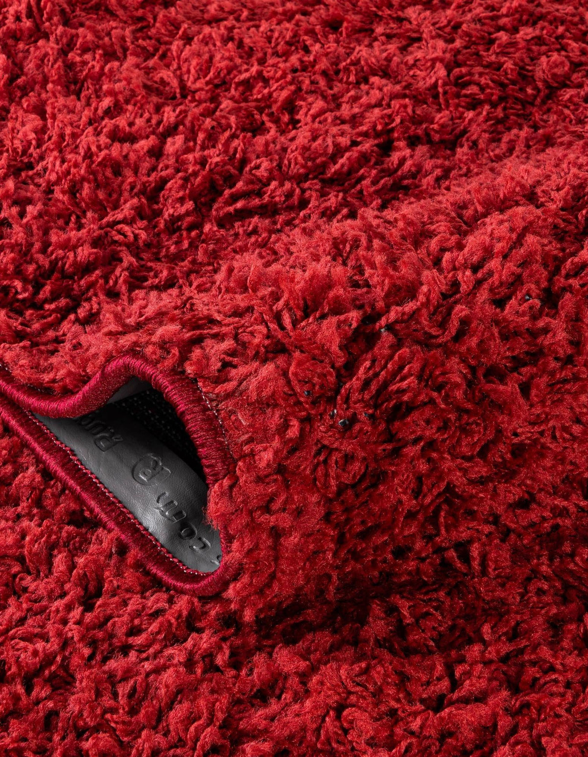 Cozy Comfort Shag Collection Area Rug - Hearthside (Cherry Red) Oval Cherry Red  lifestyle 38