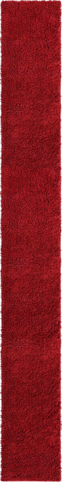 Cozy Comfort Shag Collection Area Rug - Hearthside (Cherry Red) Runner Cherry Red  lifestyle 6