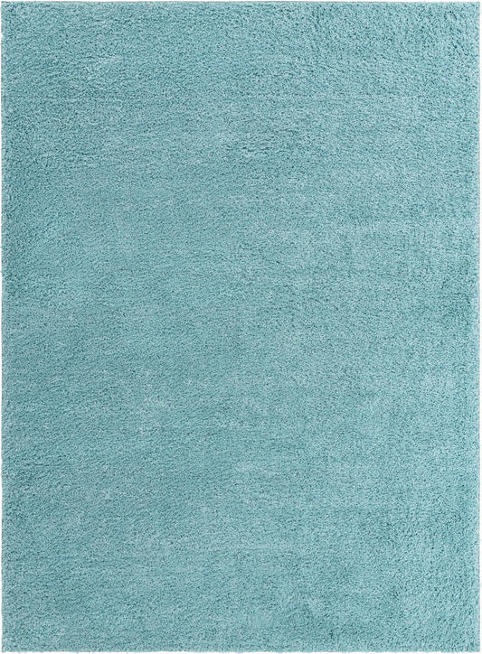 Cozy Comfort Shag Collection Area Rug - Hearthside (Turquoise) Rectangle Turquoise Main
