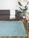 Cozy Comfort Shag Collection Area Rug - Hearthside (Turquoise) Rectangle Turquoise  lifestyle 2