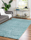 Cozy Comfort Shag Collection Area Rug - Hearthside (Turquoise) Rectangle Turquoise  lifestyle 4