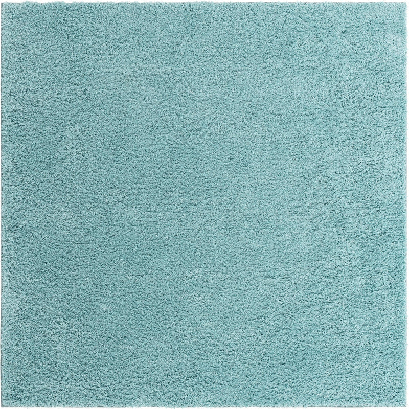 Cozy Comfort Shag Collection Area Rug - Hearthside (Turquoise) Square Turquoise  lifestyle 2