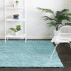 Cozy Comfort Shag Collection Area Rug - Hearthside (Turquoise) Square Turquoise  lifestyle 7
