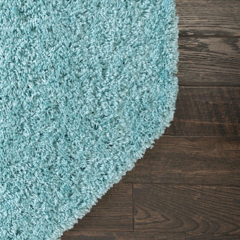 Cozy Comfort Shag Collection Area Rug - Hearthside (Turquoise) Octagon Turquoise  lifestyle 34