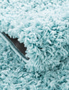 Cozy Comfort Shag Collection Area Rug - Hearthside (Turquoise) Octagon Turquoise  lifestyle 36