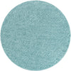 Cozy Comfort Shag Collection Area Rug - Hearthside (Turquoise) Round Turquoise  lifestyle 3