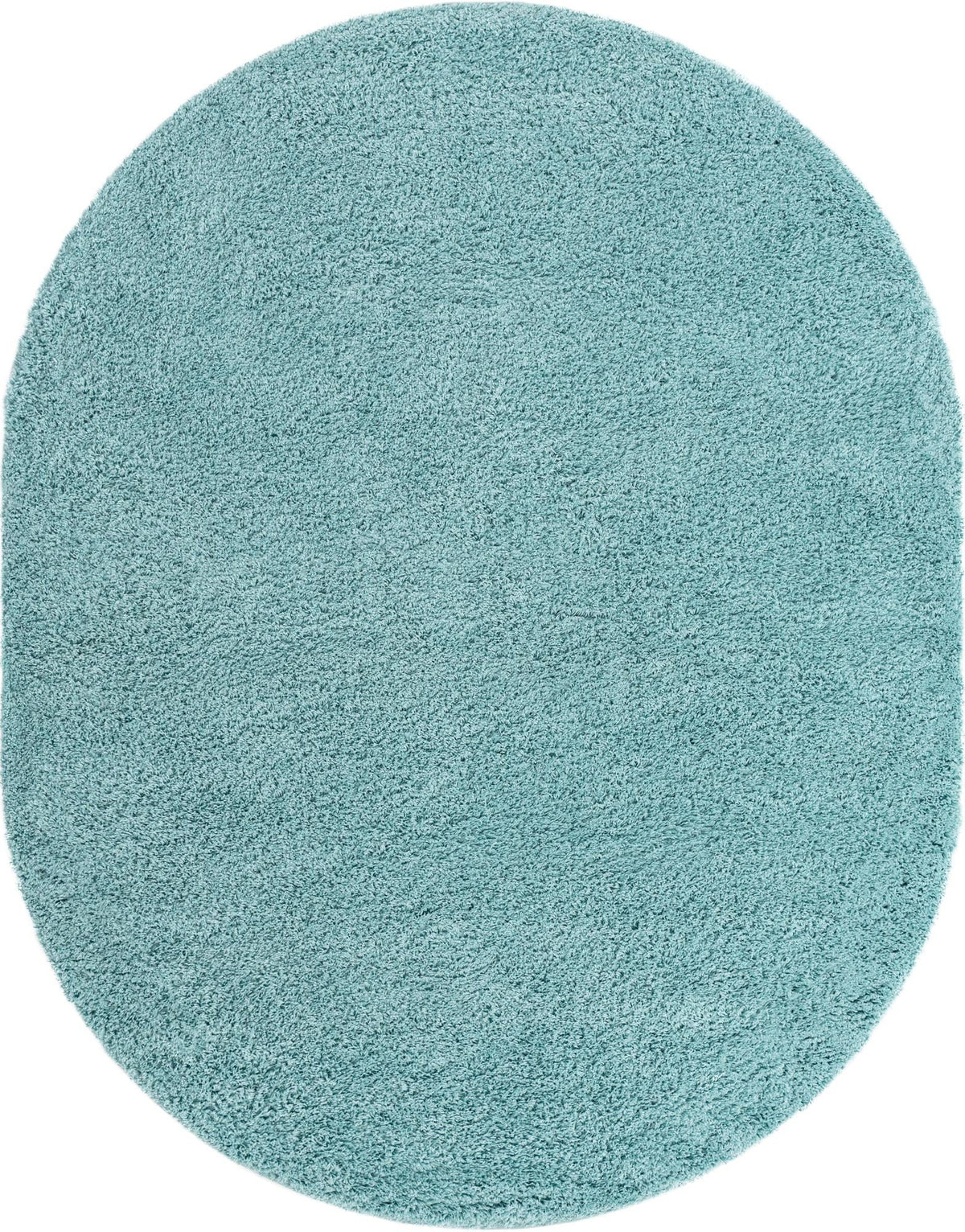 Cozy Comfort Shag Collection Area Rug - Hearthside (Turquoise) Oval Turquoise  lifestyle 5