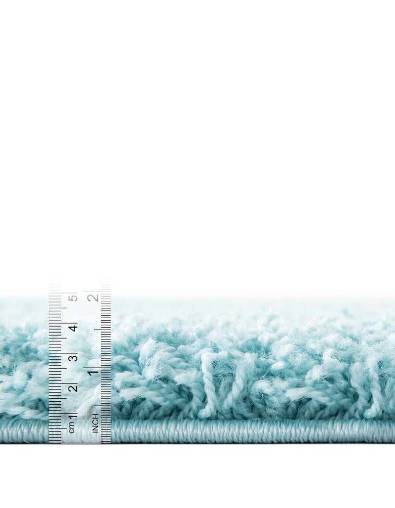 Cozy Comfort Shag Collection Area Rug - Hearthside (Turquoise) Oval Turquoise  lifestyle 35