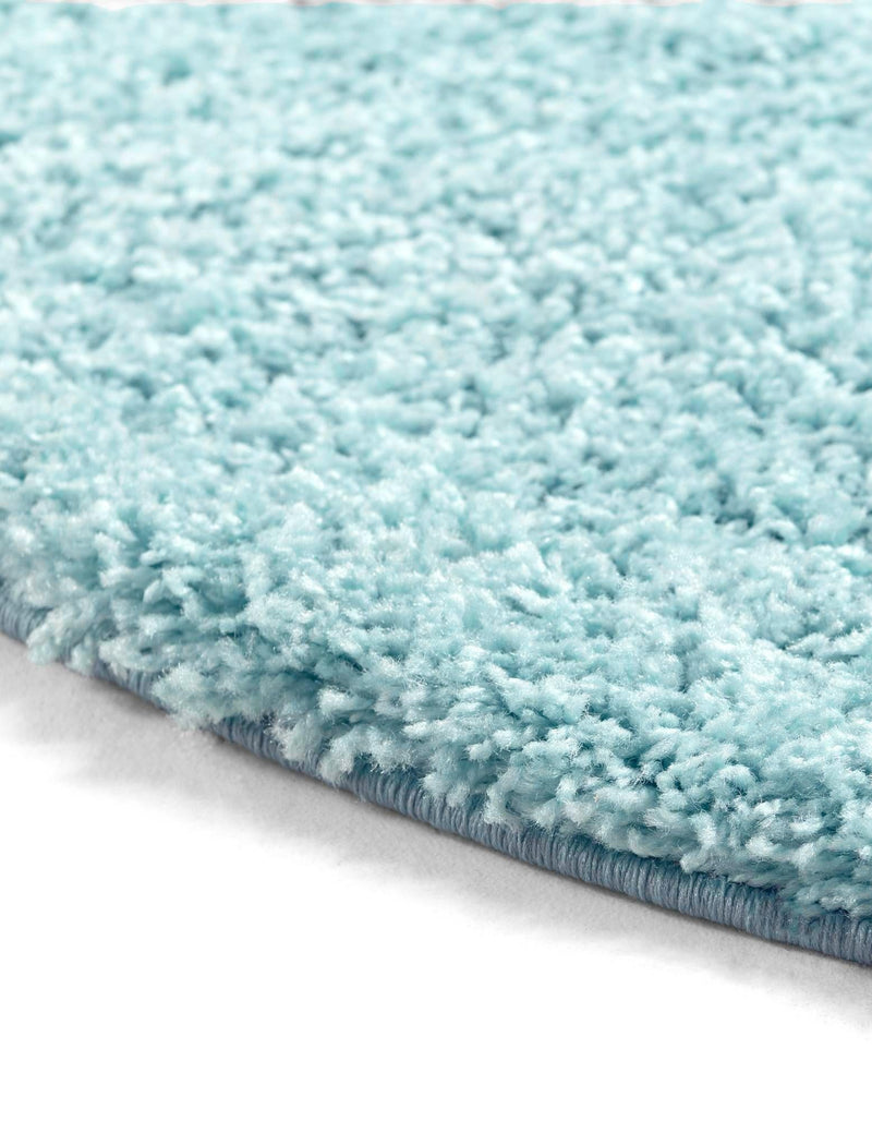 Cozy Comfort Shag Collection Area Rug - Hearthside (Turquoise) Oval Turquoise  lifestyle 38