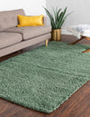 Cozy Comfort Shag Collection Area Rug - Hearthside (Green) Rectangle Green  lifestyle 4