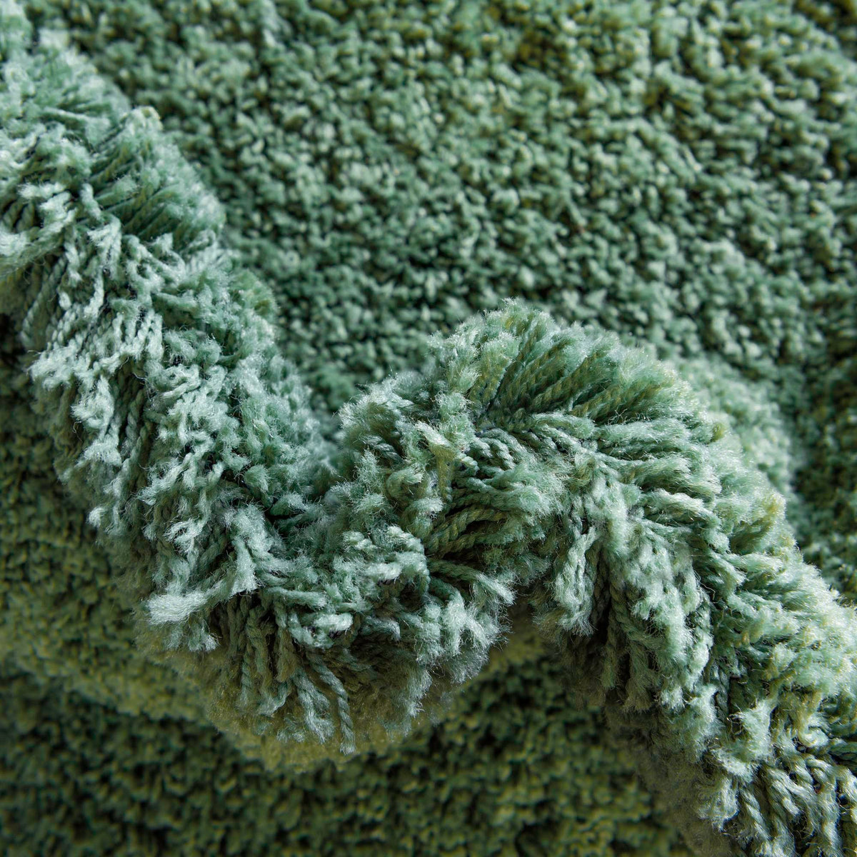 Cozy Comfort Shag Collection Area Rug - Hearthside (Green) Square Green  lifestyle 26
