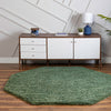 Cozy Comfort Shag Collection Area Rug - Hearthside (Green) Octagon Green  lifestyle 10