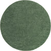 Cozy Comfort Shag Collection Area Rug - Hearthside (Green) Round Green  lifestyle 5