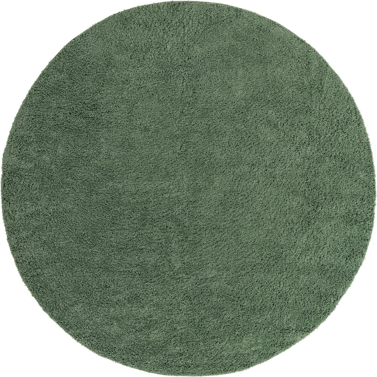Cozy Comfort Shag Collection Area Rug - Hearthside (Green) Round Green  lifestyle 5